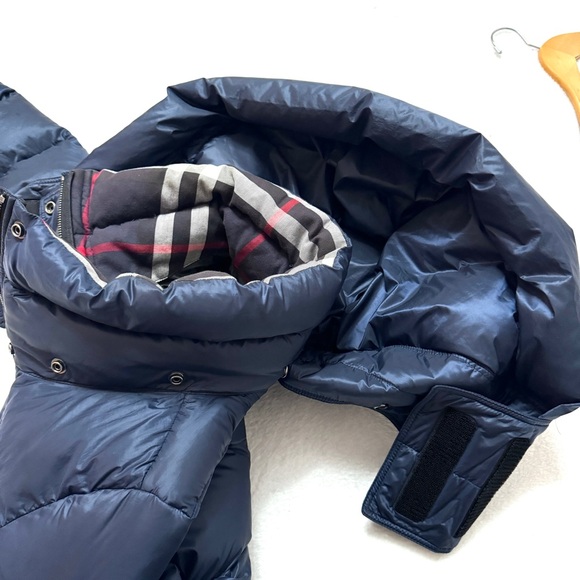 Burberry Sz S Puffer Goose Down Coat Jacket Hood ( Flaw ! ) - Picture 10 of 15